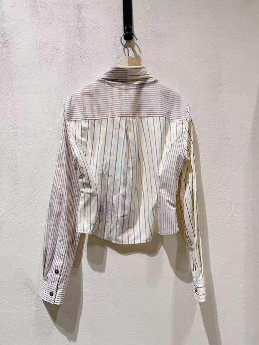 女款条纹长袖衬衫ba 商品图1