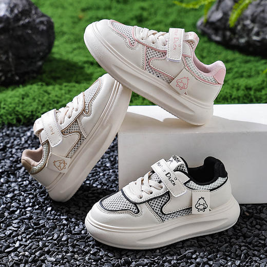 【小黄鸭】男女童鞋子新款夏季儿童单网透气小白鞋软底学生运动鞋24-37 商品图0