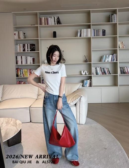 秦岚同款moco植绒印花短袖T恤！ 商品图8