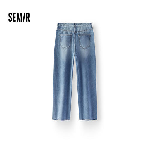 森柔|商场同款森马牛仔裤女夏季纯棉阔腿裤2026新款潮酷显瘦长裤 商品图1
