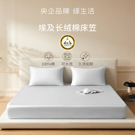 绎生活 超长绒棉埃及棉床笠 | 四季适配、冬暖夏凉、机洗无忧、色牢度高 商品图3