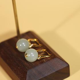 ² 【男姐同款】和田玉白玉11mm/俄罗斯碧玉耳饰 10mm/青海青玉12mm【24小时鉴赏期】 HM02-CRMM-WSXD 【和田玉籽料】