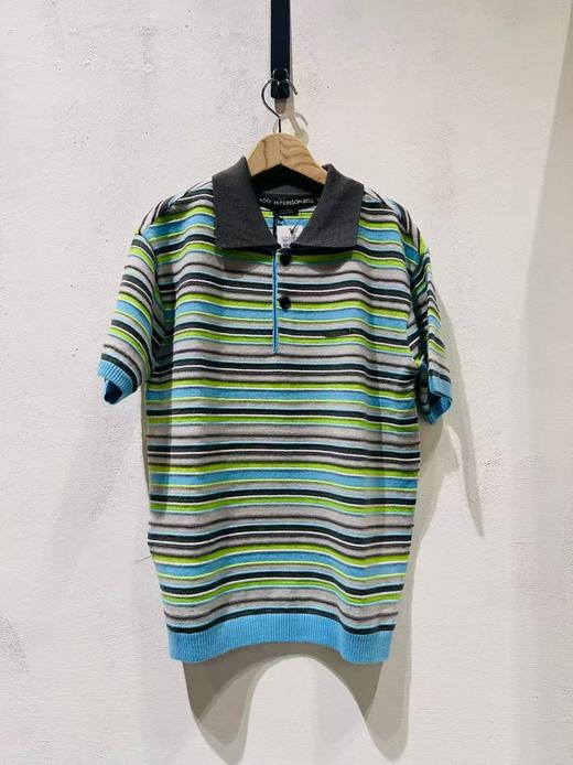 中性款条纹针织短袖polo衫lv 商品图0