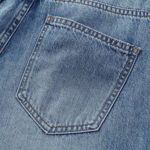 森柔|商场同款森马牛仔裤女夏季纯棉阔腿裤2026新款潮酷显瘦长裤 商品图2