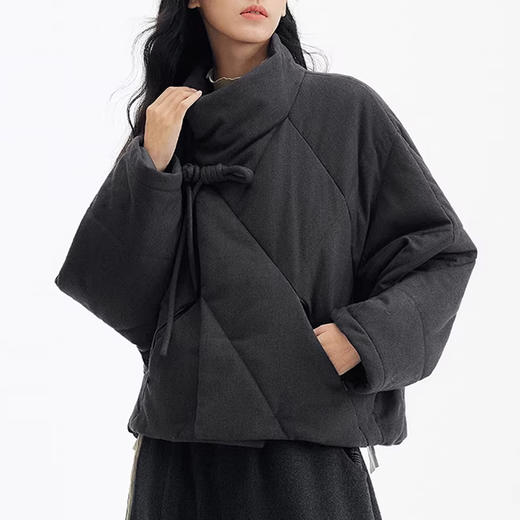 裁缝学苑AH140冬季新款宽松立领加厚保暖夹棉显瘦短外套纸样女装上衣样板 商品图5