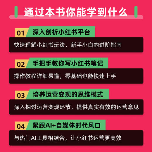 小红书新攻略：DeepSeek笔记生成+账号运营+直播变现 小红书AI豆包创作运营推广变现实战书籍 商品图2