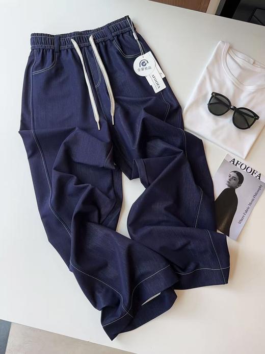 【hm1】女士百搭休闲直筒宽松牛仔长裤！！ 商品图2