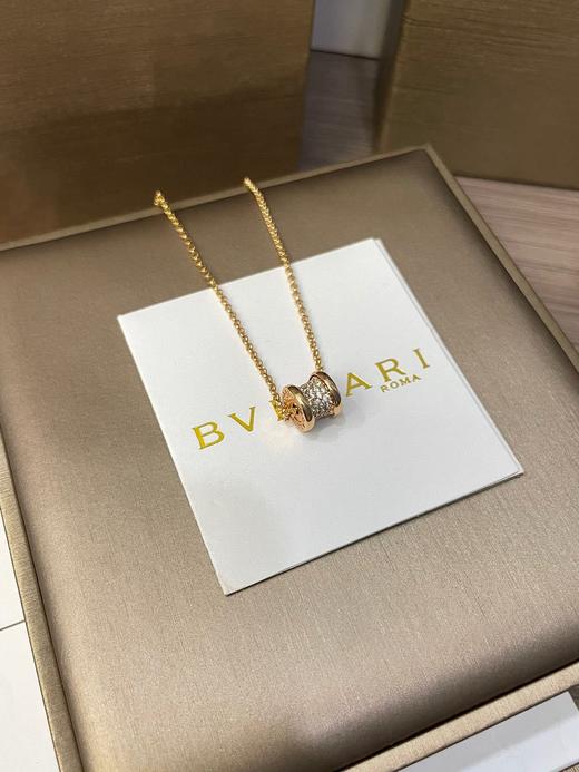 V金版【Z品定制级 1:1钢印 】宝格丽满钻小蛮腰项链  经典且耐看的弹簧系列珠宝设计 超级精致 日常休闲百搭 商品图1