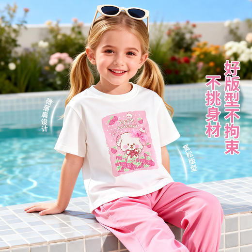 贝贝怡女童夏季短袖T恤 商品图1