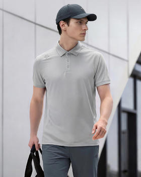 迪桑特TRAINING男士凉感丝光纯棉短袖POLO衫