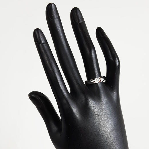 周生生AU750白金时尚简约单钻款0.09克拉钻石戒指15号（戒圈可改）270326AK15 商品图7