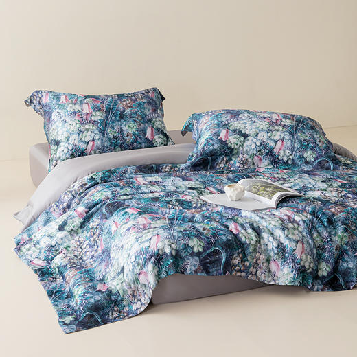 绎生活 萨曼莎天丝印花四件套 | 莱赛尔面料、触感柔滑干爽、亲肤透气、舒凉睡感 商品图1