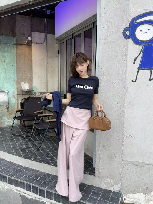 秦岚同款moco植绒印花短袖T恤！ 商品图9