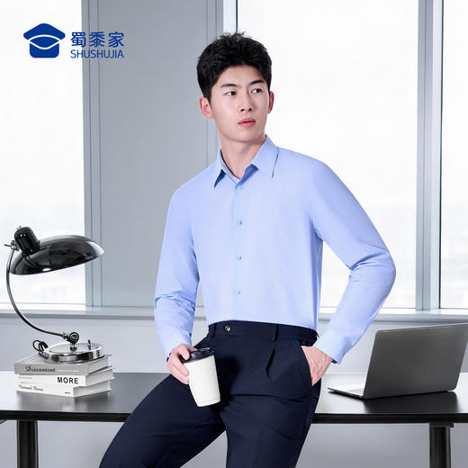 【轻宇凉感弹力通勤衬衫（付款后12天左右发）】商务通勤衬衫男士四面弹力修身衬衣 CZ602 商品图8