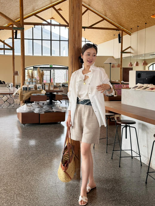 2604301    “H面料”花边领镂空刺绣 宽松衬衫 商品图8