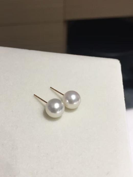 11.新品❤️ 一款两戴
18K金AKOYA珍珠耳线，4/6/8mm，圆，微瑕，珠光很亮，性价比高 商品图2