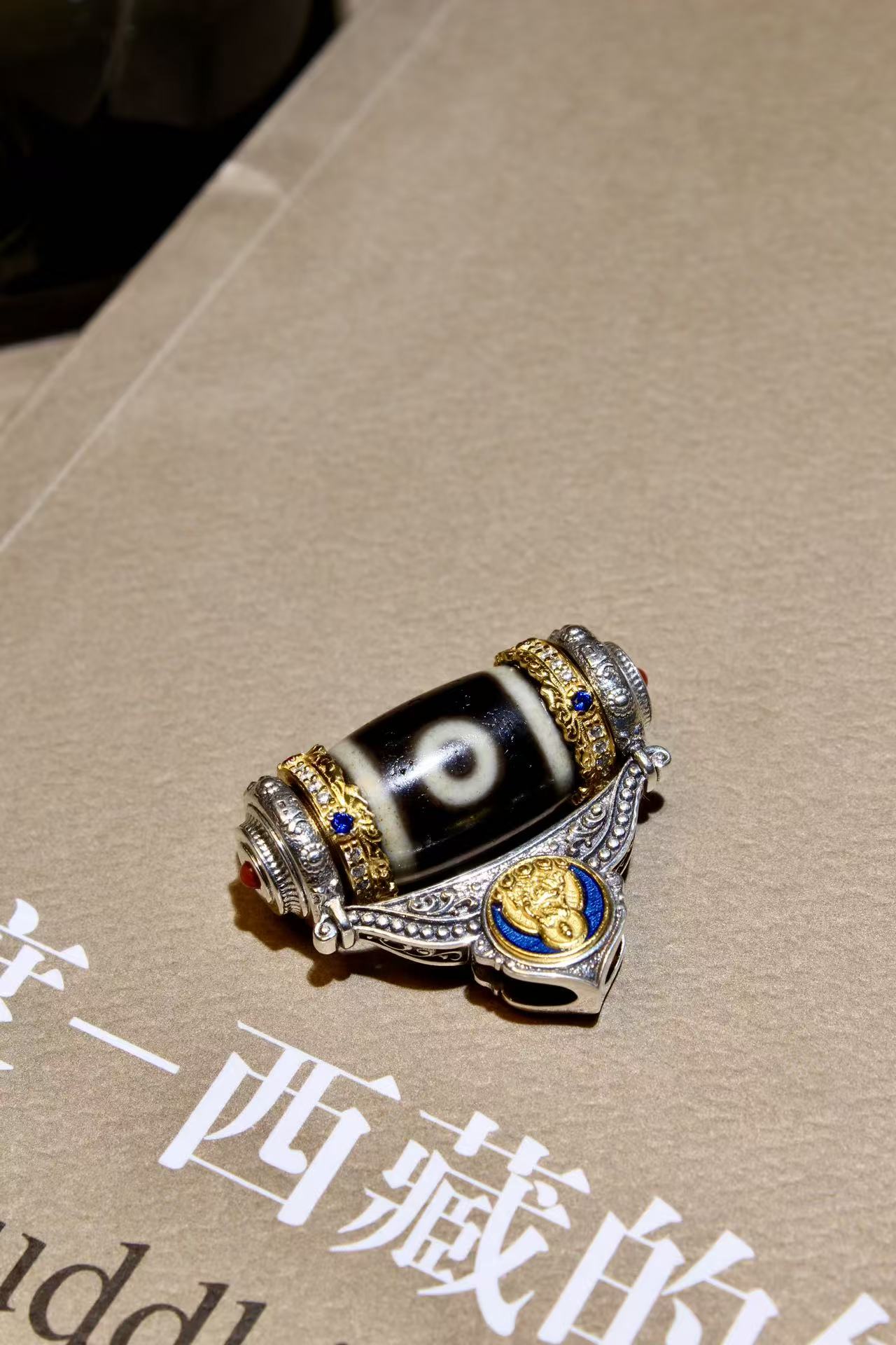 天珠双护法项链