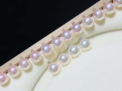 17.
经典戴妃
18K金镶钻AKOYA珍珠耳针，8-8.5mm，圆，微瑕，珠光巨亮 商品图0