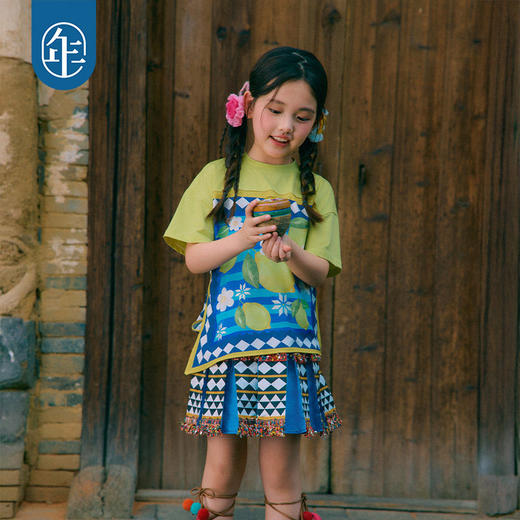 年衣童装儿童半身裙女童2026年新款民族风中大童高腰A字裙子短裙 商品图4