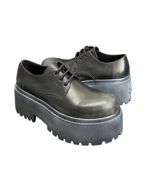 男款厚底牛皮做旧德比鞋he004 商品图2