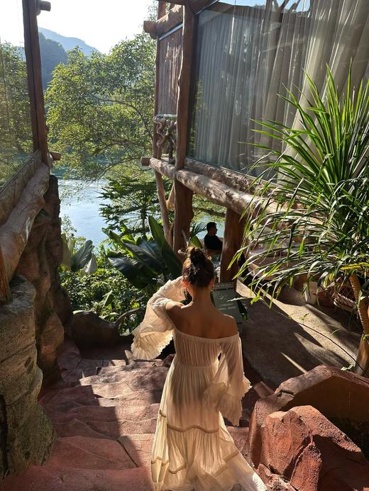 PIAN AI冷小姐# 泰国原生棉纯棉带袖两穿连衣裙 商品图3