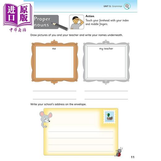 【中商原版】Jolly Literacy快乐学读写 拼写语法与标点符号学生书1手写体英式英语Spelling Grammar Punctuation Pupil Book 1 商品图1