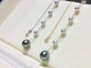 6.【酷夏】
18K金彩珍珠项链，5-6mmAKOYA珠，8-9mm黑珍珠，水滴/椭圆，微瑕，珠光超亮 约45cm前面可调节 商品缩略图3