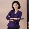 西子/凤凰阁19姆米桑蚕丝冠乐绉提花收腰显瘦衬衣上衣/SYTJ1060 商品缩略图1