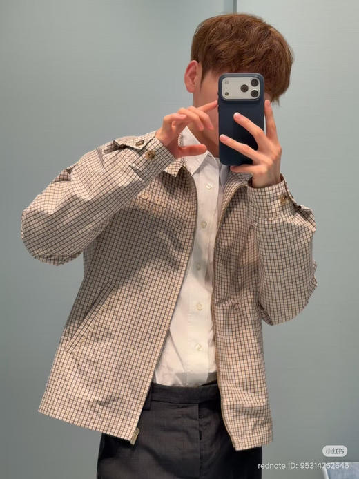 413-3 特惠 独家圆正 miu科技棉小格子立领夹克 轻盈优雅春夏外套 我穿40 商品图8