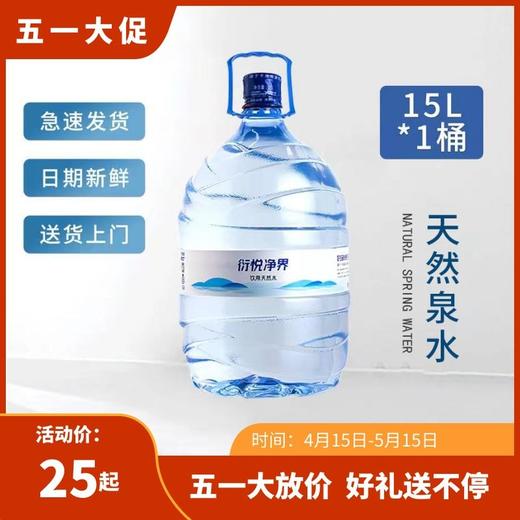 衍悦一次性桶装天然泉水 15L 商品图0