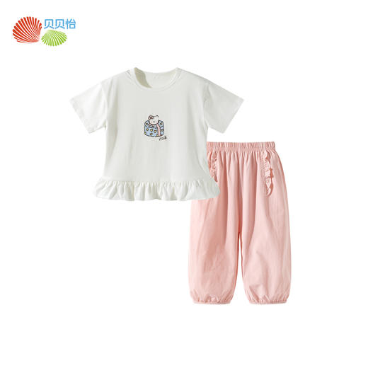 贝贝怡夏款女童短袖套装 商品图4