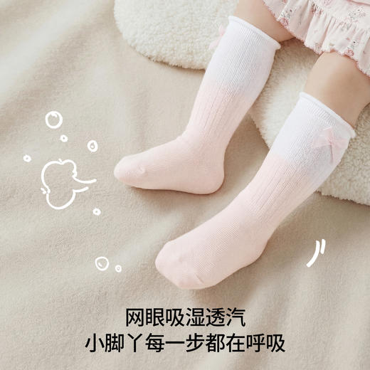 【婴童服配】嫚熙婴儿袜子过膝袜宝宝长筒袜女童防蚊袜新生儿儿童袜子 商品图3