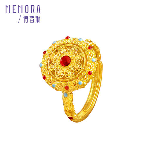 【新品首发】灵转八宝系列 中国风足金黄金戒指【按克计价黄金3】MEMORA诗普琳GR267401 商品图6