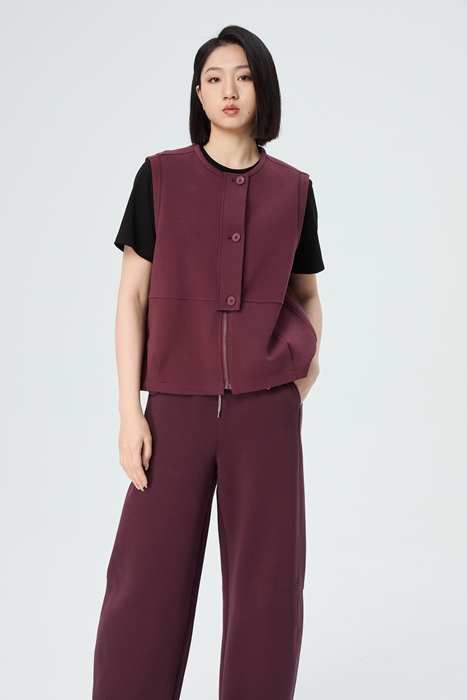 【自留款】【素然风格】爆款水淼春夏新款简约时尚花苞下摆马甲1880