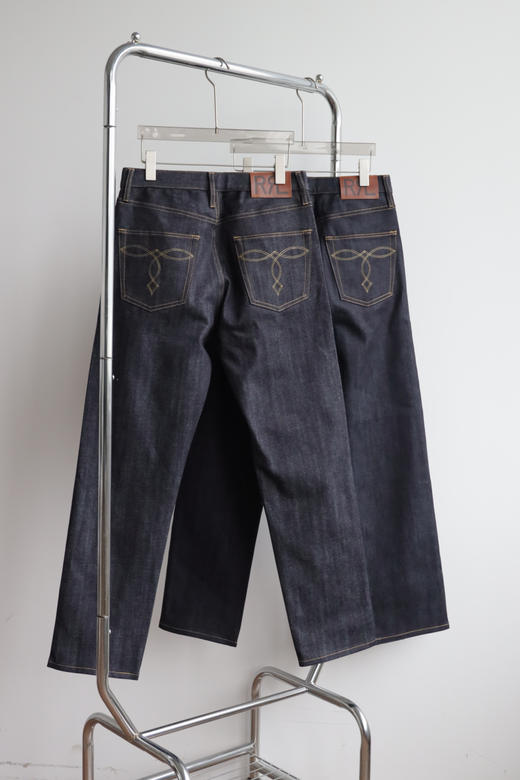 26 R.R.L 半脱浆 原色赤耳丹宁直筒牛仔裤｜复古工装质感 NZK265 商品图5