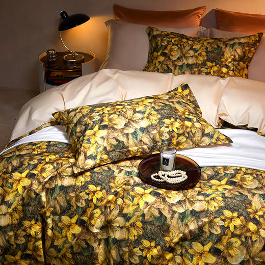 绎生活 弗西西亚全棉四件套 | 高支高密、柔软细腻、如“丝”般的光泽感、大气美观 商品图2