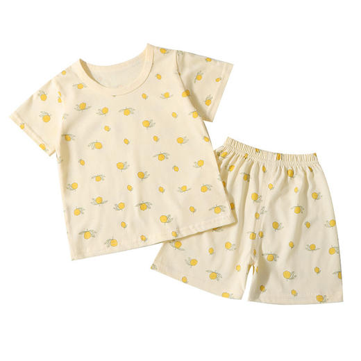 【恒温舒适！简约百搭】夏季新款儿童纯棉睡衣男女童短袖短裤家居服可外穿宝宝空调服套装。xb 商品图4