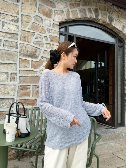 2604304    “康宝莱🧶” 钩花针织 棉镂空上衣 商品图11