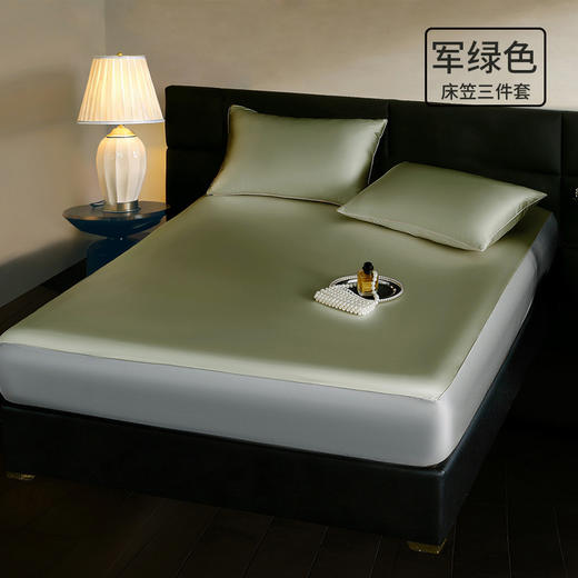 冰丝3件套！ROMASTER罗马世家 冰丝绸床笠款3件套 高定锦氨冰丝绸 凉感黑科技 裸感新体验 8色可选 商品图7
