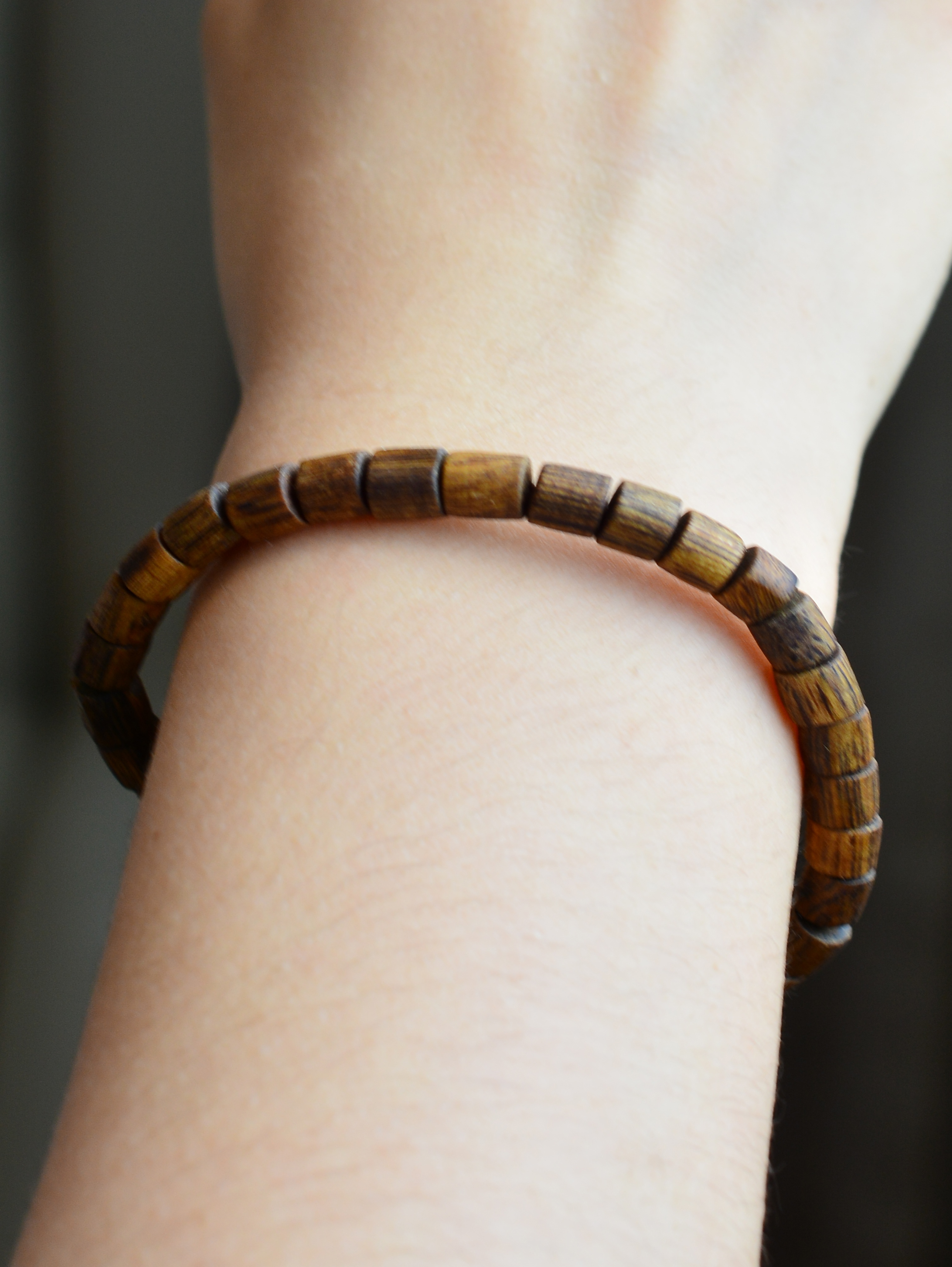 【桶珠沉香】 老白棋  单圈手串