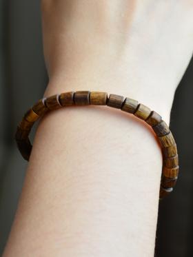 【桶珠沉香】 老白棋 单圈手串