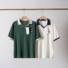新款夏季男士翻领刺绣短袖文化衫休闲T恤夏季logo 商品缩略图2