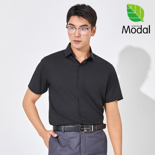 【72小时发出】Gesamy男士兰精莫代尔长袖/短袖衬衫 物理免烫可机洗 HEIQ智能控温 复合莫代尔材质弹性佳无拘束 柔软亲肤透气舒适 商品图10