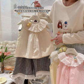 【遮肉显瘦！不易起球】夏季新款洋气百搭女童夏装娃娃衫薄款透气儿童外出服。xb