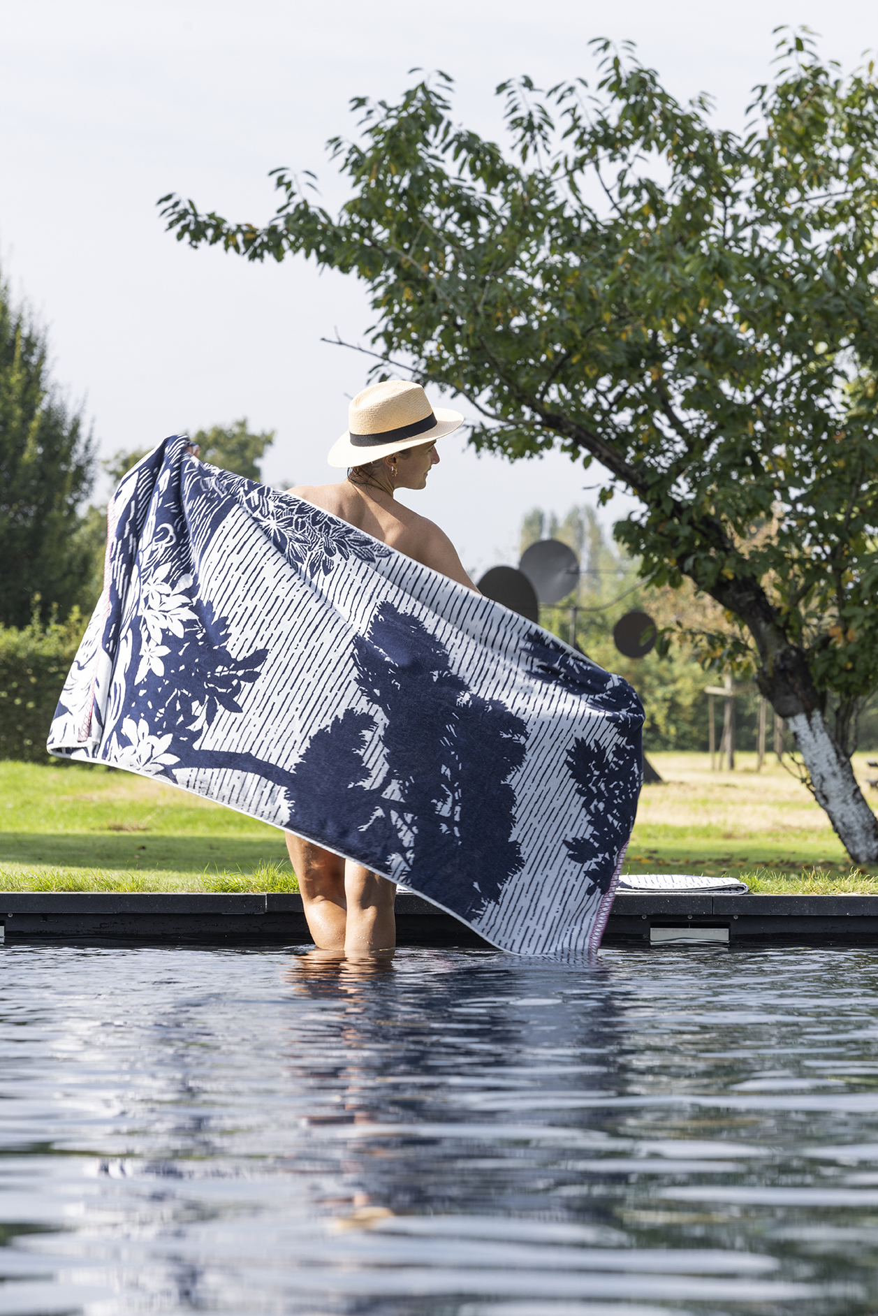 AT邸尔铂·法国进口沙滩巾/床盖·100%有机棉提花工艺