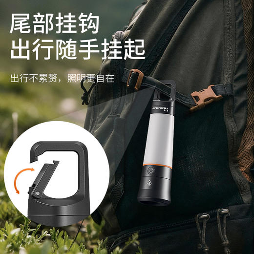 神火F12户外手电筒可充电超长续航多功能便携LED营地氛围灯 商品图4