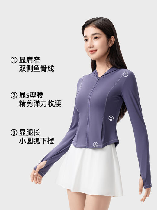 【小野和子】修身连帽款防晒衣 商品图3