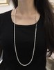 2.极光无核淡水米链  珠光超亮 [哇][哇]
3.5-4mm 约83cm 925银扣子 可多种戴法 商品缩略图3