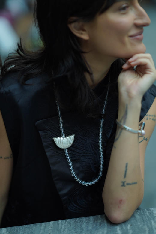 喜马拉雅白水晶银莲花108项链念珠 商品图1