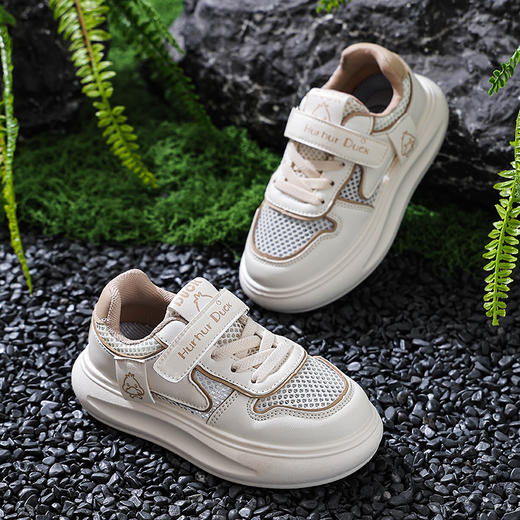 【小黄鸭】男女童鞋子新款夏季儿童单网透气小白鞋软底学生运动鞋24-37 商品图5